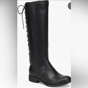 SOFFT SHARNELL II BLACK LEATHER BOOTS...LACE UP BACK!!  Size 8M...EUC!!